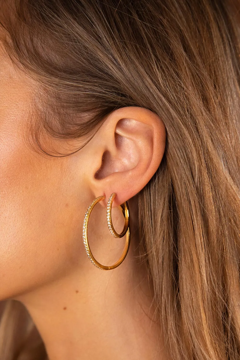 Allira Hoops Extra Large 14K Gold Plated