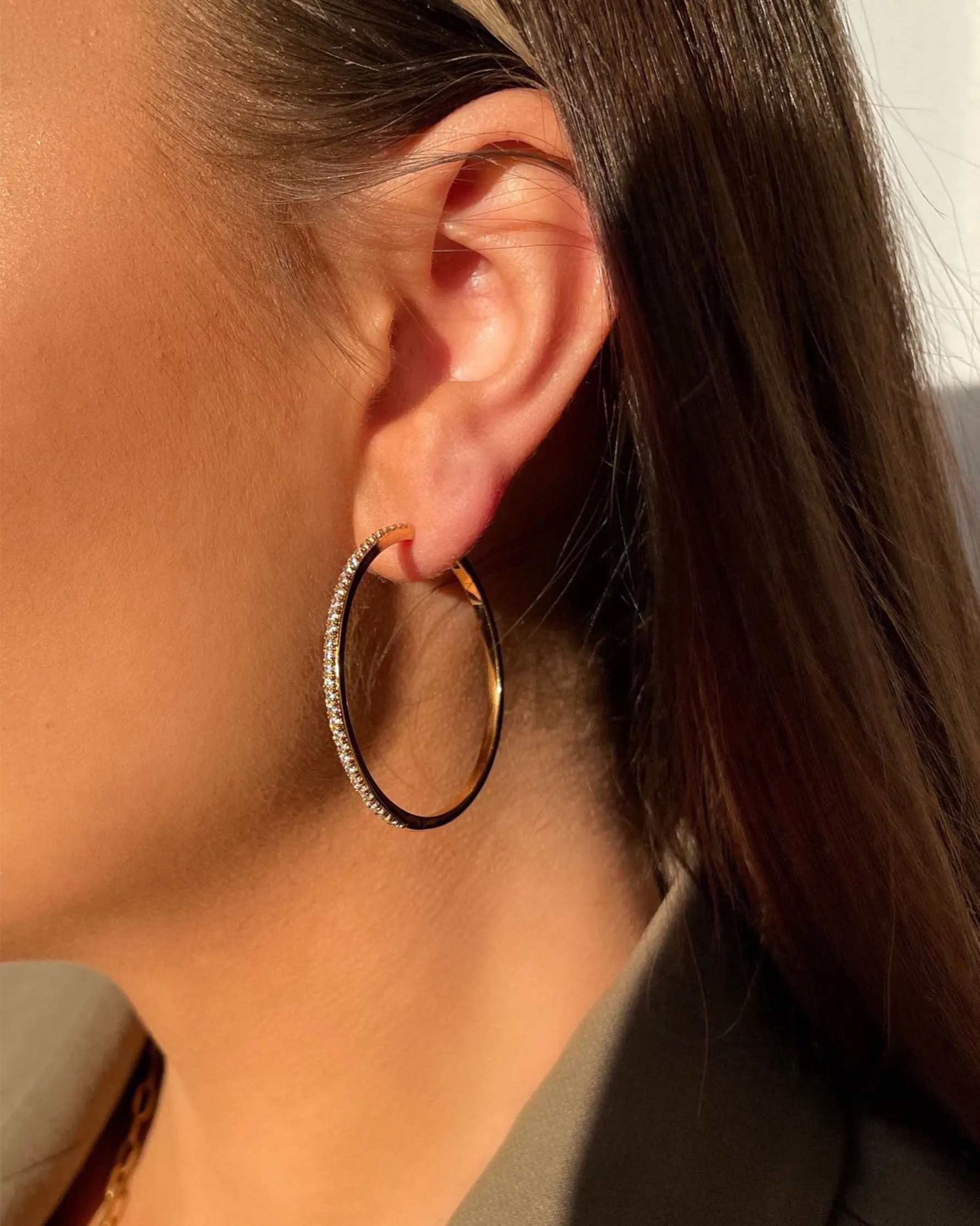 Allira Hoops Extra Large Silver