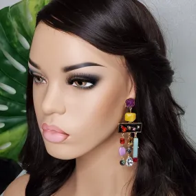 Beaded Curtain Earrings