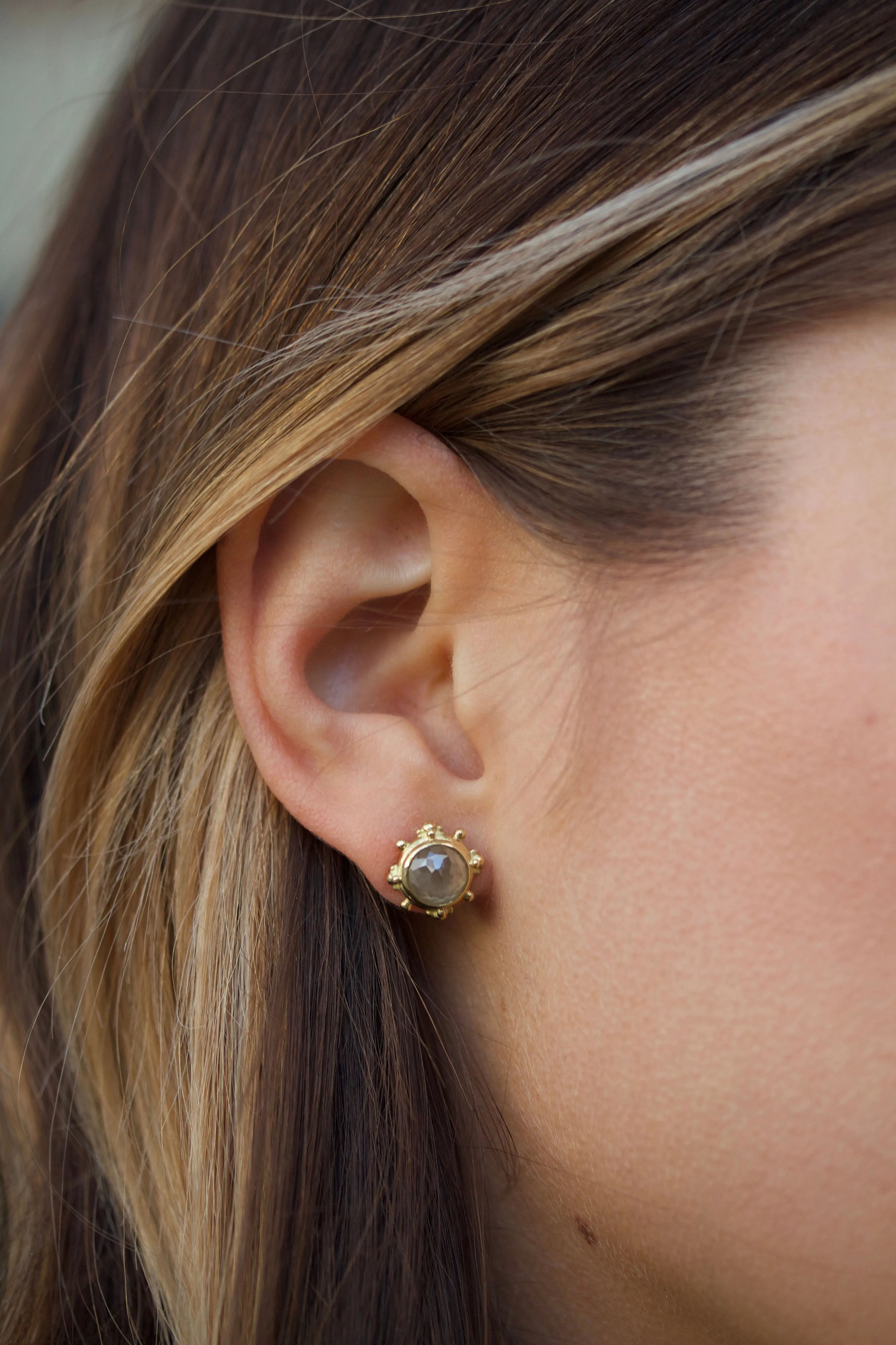 Champagne Diamond Studs