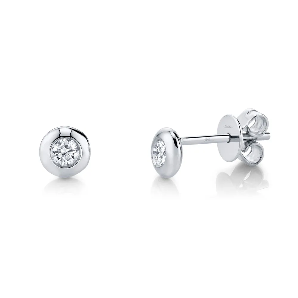 Chubby Bezel Diamond Studs - 0.22 CTW