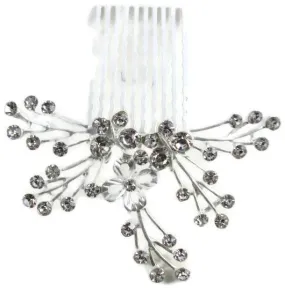 Diamanté Leaf Strand Hair Comb