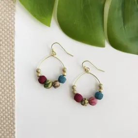 Kantha Petite Gilded Hoops