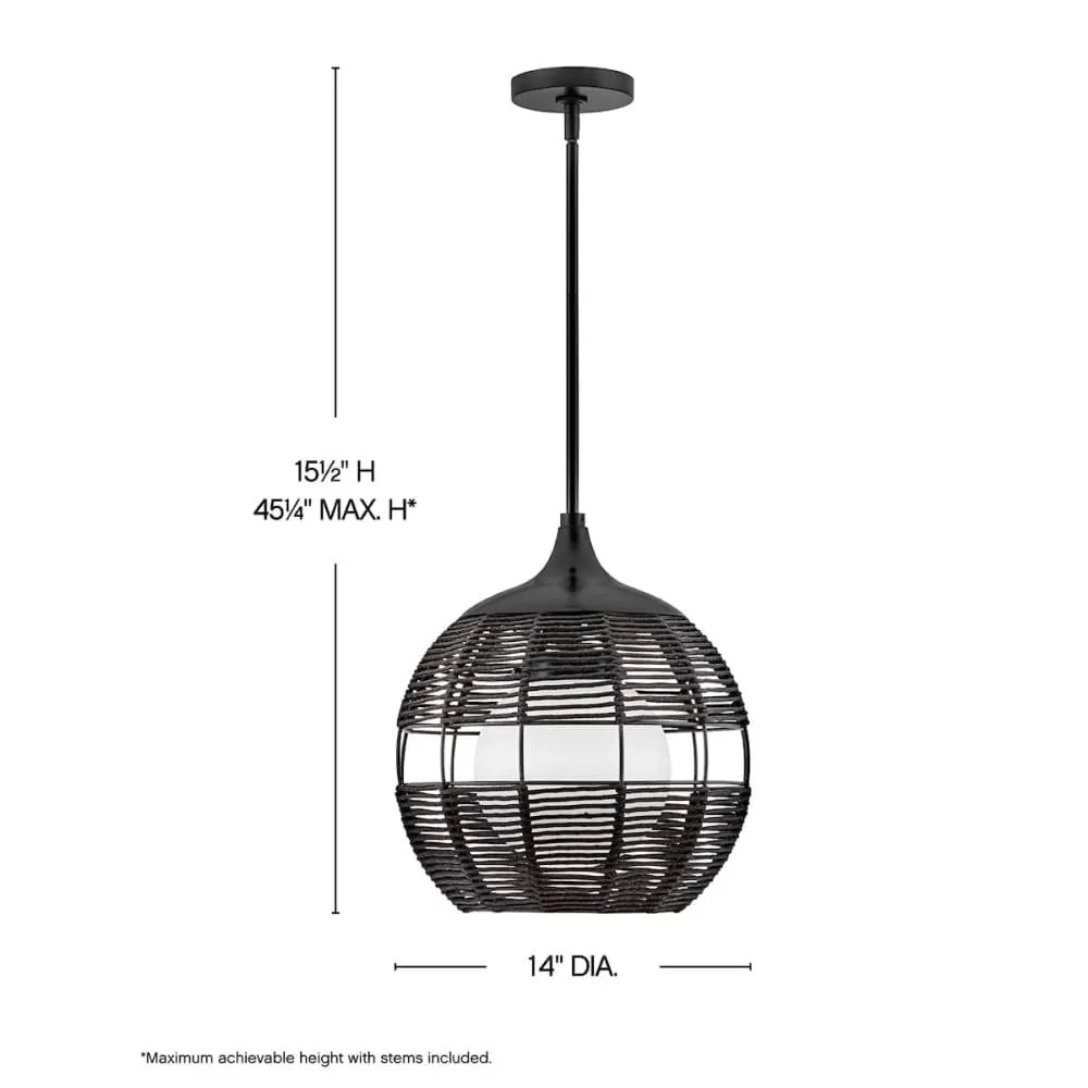 Maddox Orb Pendant - Black