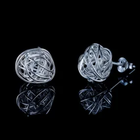 Nest Silver Stud Earrings