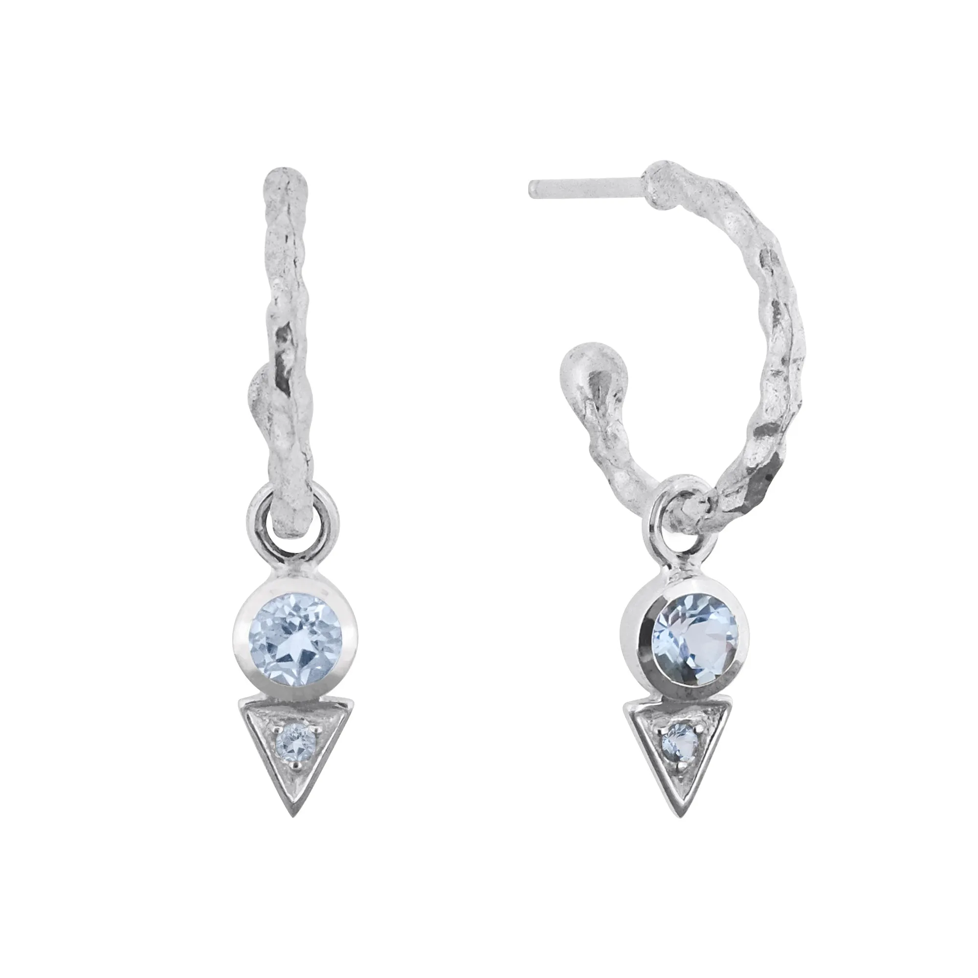Trikona Peace Hoop Earrings