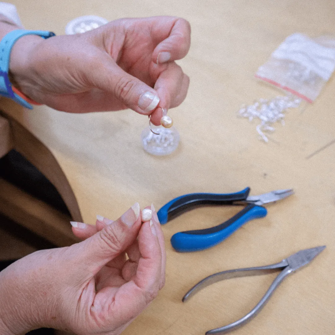 WORKSHOP - Make a Bracelet or a pair of Earrings with Real Pearls